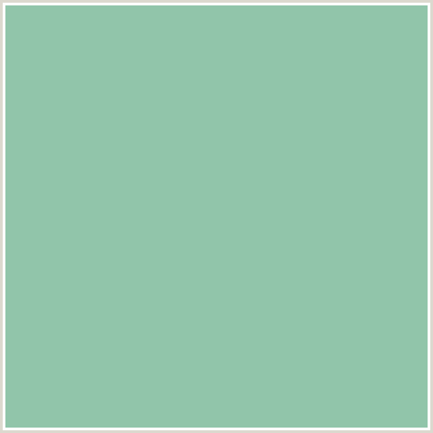 91C5AA Hex Color Image (GREEN BLUE, SHADOW GREEN)