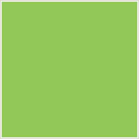 91C957 Hex Color Image (GREEN YELLOW, MANTIS)