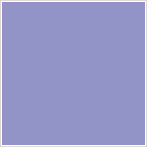 9493C7 Hex Color Image (BLUE, BLUE BELL)
