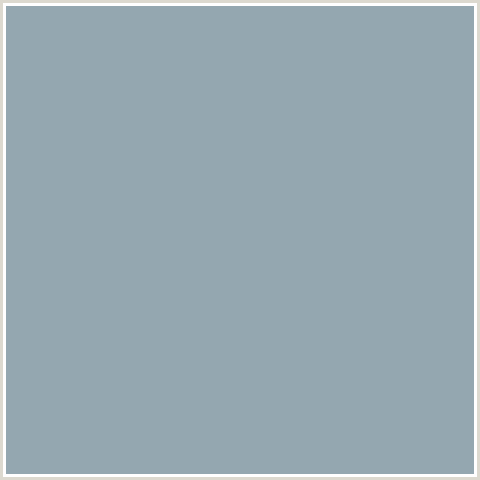 94A7B0 Hex Color Image (GULL GRAY, LIGHT BLUE)