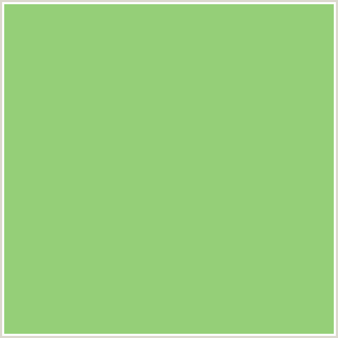 95CF78 Hex Color Image (FEIJOA, GREEN)