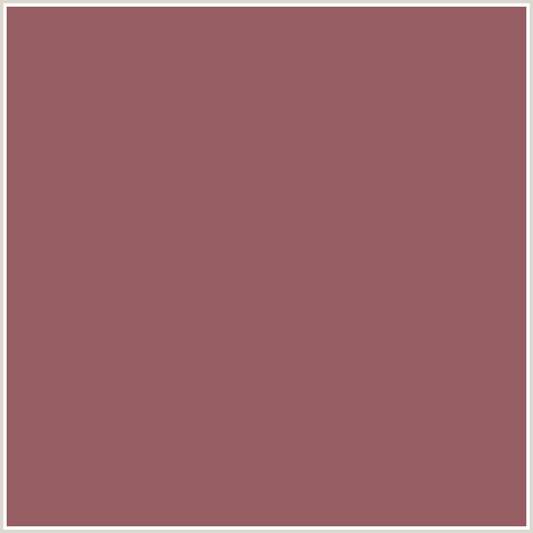 965D63 Hex Color Image (AU CHICO, CRIMSON, MAROON, RED)
