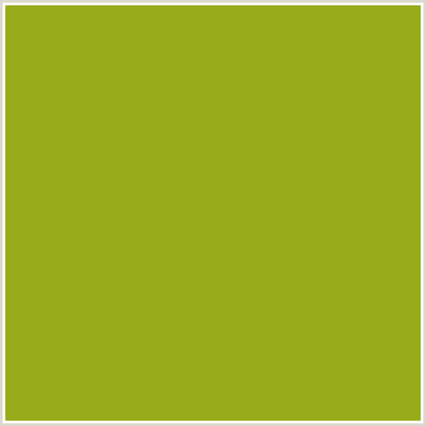 96AC1A Hex Color Image (CITRON, YELLOW GREEN)
