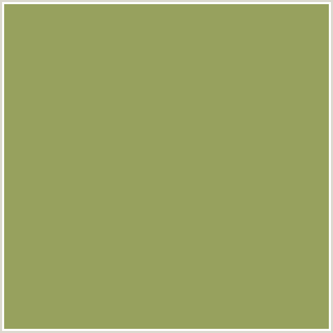 97A15E Hex Color Image (GREEN SMOKE, YELLOW GREEN)