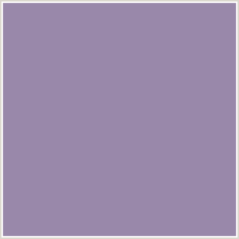 9988AA Hex Color Image (AMETHYST SMOKE, VIOLET BLUE)