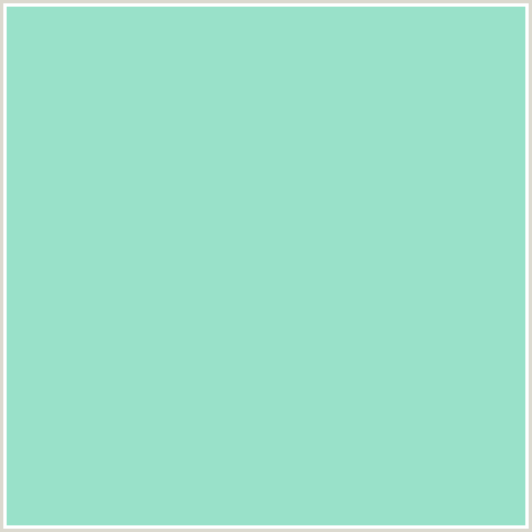 99E1C9 Hex Color Image (ALGAE GREEN, BLUE GREEN)