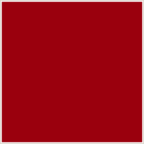 9A000D Hex Color Image (RED, SANGRIA)