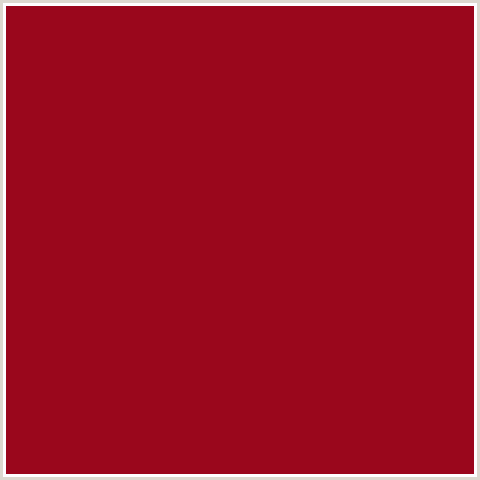 9A071C Hex Color Image (MONARCH, RED)