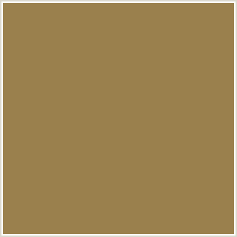 9A804D Hex Color Image (LIMED OAK, YELLOW ORANGE)