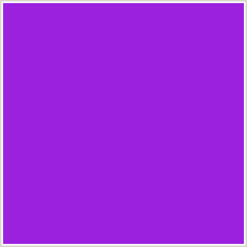 9B21DF Hex Color Image (PURPLE HEART, VIOLET BLUE)