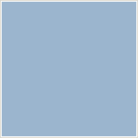 9BB5CE Hex Color Image (BLUE, ROCK BLUE)