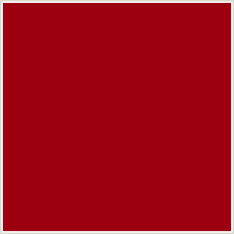 9C0010 Hex Color Image (RED, SCARLETT)