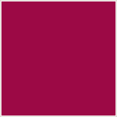 9C0945 Hex Color Image (JAZZBERRY JAM, RED)