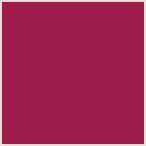 9C1D4B Hex Color Image (DISCO, RED)