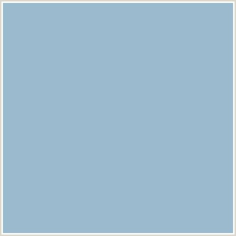 9CBACE Hex Color Image (BLUE, ROCK BLUE)