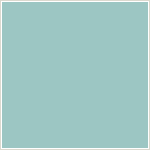 9CC6C3 Hex Color Image (AQUA, LIGHT BLUE, SHADOW GREEN)