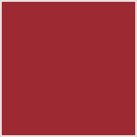 9D2933 Hex Color Image (MEXICAN RED, RED)