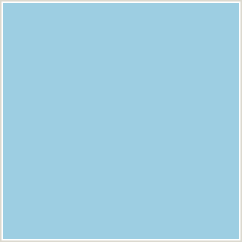 9DCEE2 Hex Color Image (LIGHT BLUE, REGENT ST BLUE)