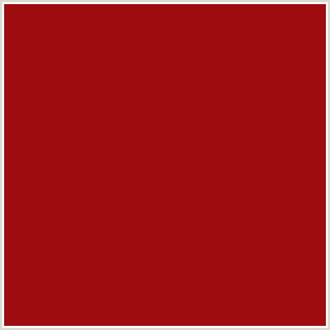 9E0B0F Hex Color Image (RED, TOTEM POLE)