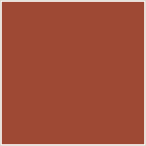 9E4934 Hex Color Image (EL SALVA, RED ORANGE)