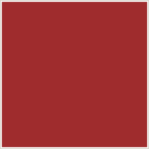 9F2C2D Hex Color Image (RED, STILETTO)