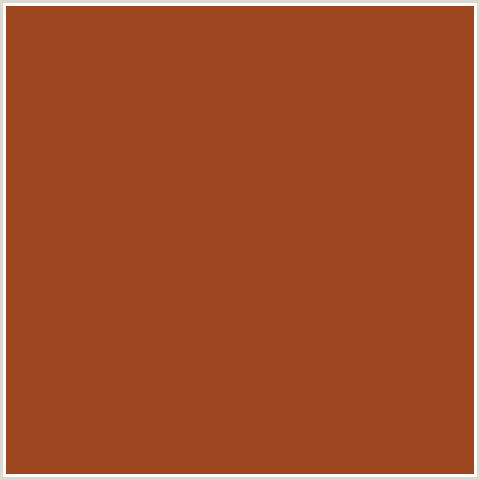 9F4721 Hex Color Image (PRAIRIE SAND, RED ORANGE)