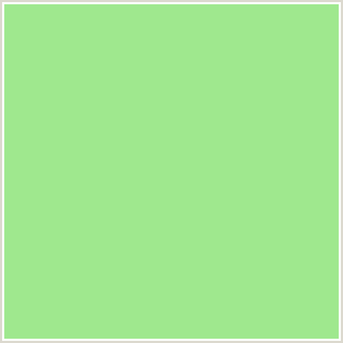 9FE88E Hex Color Image (GRANNY SMITH APPLE, GREEN)