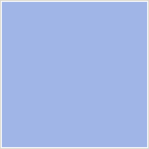 A0B5E7 Hex Color Image (BLUE, DULL LAVENDER)
