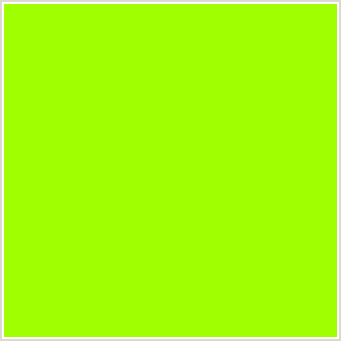 A0FF00 Hex Color Image (GREEN YELLOW, LIME, LIME GREEN)