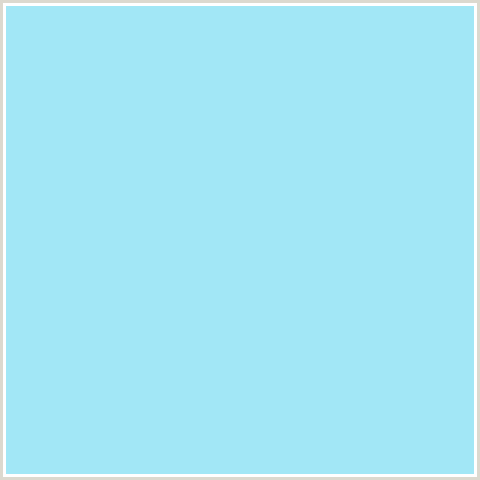 A2E7F6 Hex Color Image (BABY BLUE, CHARLOTTE, LIGHT BLUE)