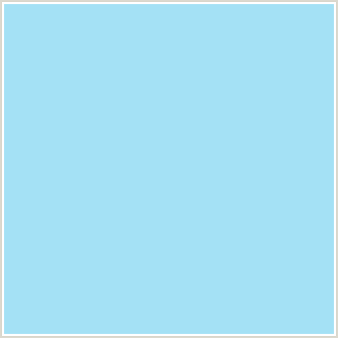 A4E1F5 Hex Color Image (BABY BLUE, LIGHT BLUE, SAIL)