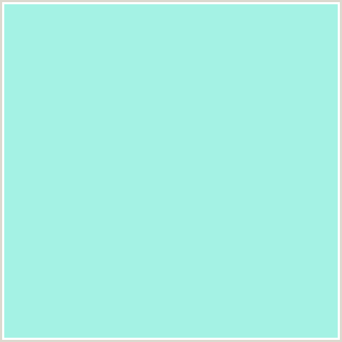 A4F2E4 Hex Color Image (BLUE GREEN, ICE COLD)