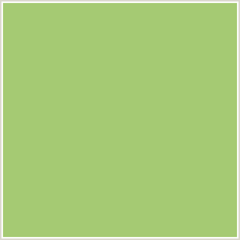 A5CA73 Hex Color Image (GREEN YELLOW, WILD WILLOW)