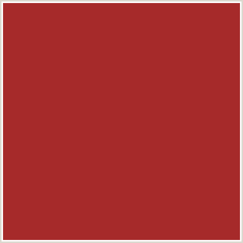 A62A2A Hex Color Image (MEXICAN RED, RED)