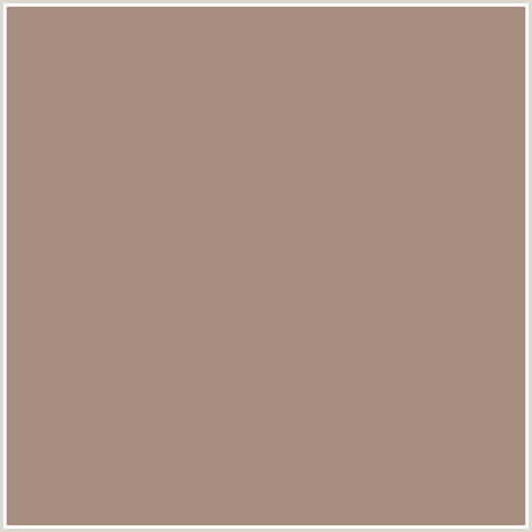 A68F81 Hex Color Image (DONKEY BROWN, ORANGE RED)