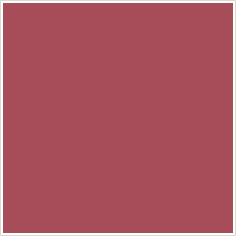 A74D5A Hex Color Image (CADILLAC, RED)