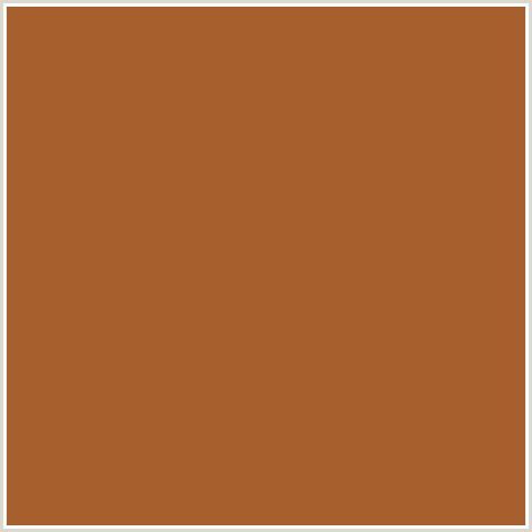 A75F2E Hex Color Image (ORANGE RED, PAARL)