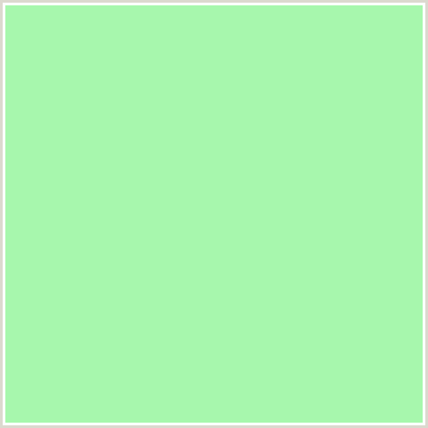 A7F7AD Hex Color Image (GOSSIP, GREEN)