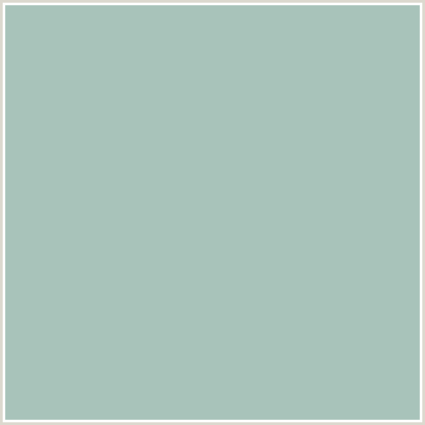 A8C3BA Hex Color Image (BLUE GREEN, OPAL)