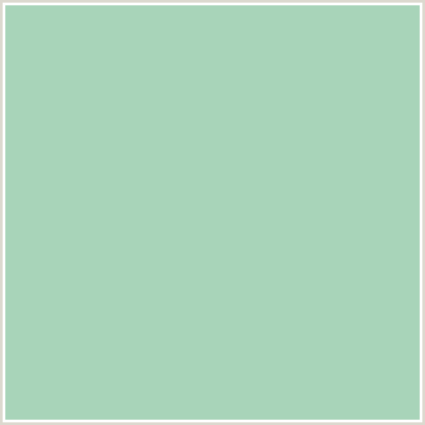 A8D4B9 Hex Color Image (GREEN BLUE, GUM LEAF)