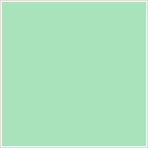 A8E3BC Hex Color Image (CHINOOK, GREEN BLUE)