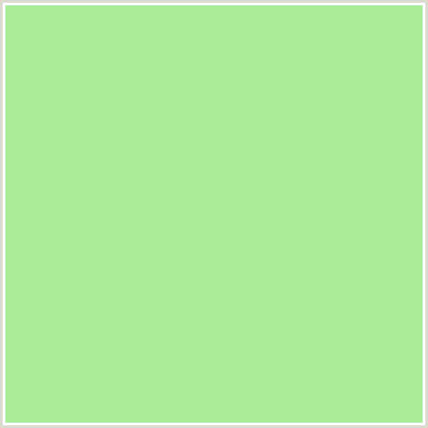 A9ED98 Hex Color Image (GREEN, MADANG)