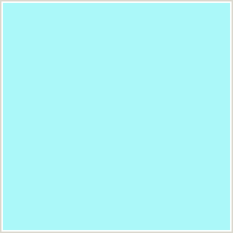 ABF8F9 Hex Color Image (BABY BLUE, CHARLOTTE, LIGHT BLUE)