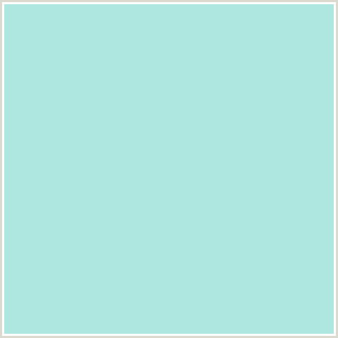 AEE7DF Hex Color Image (BLUE GREEN, POWDER BLUE)