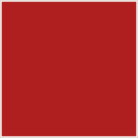 AF1F1F Hex Color Image (RED, ROOF TERRACOTTA)