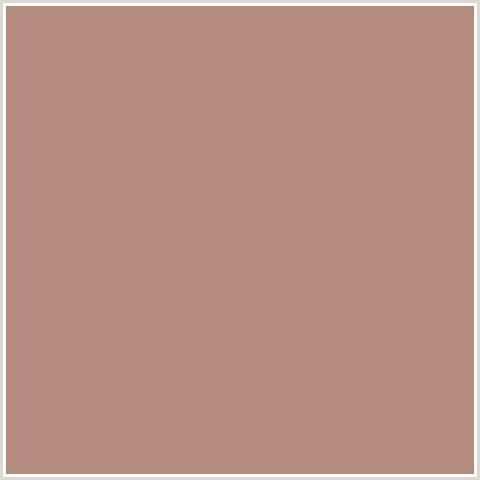 B58A7F Hex Color Image (BRANDY ROSE, RED ORANGE)