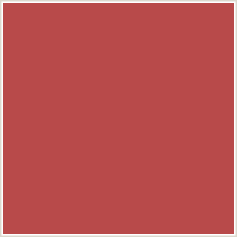B84A4A Hex Color Image (CHESTNUT, RED)