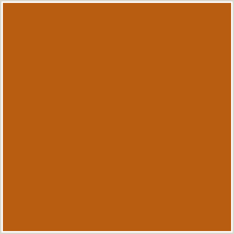 B85D11 Hex Color Image (FIERY ORANGE, ORANGE RED)