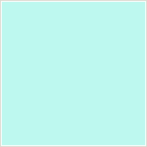 BDF8EF Hex Color Image (BLUE GREEN, SCANDAL)