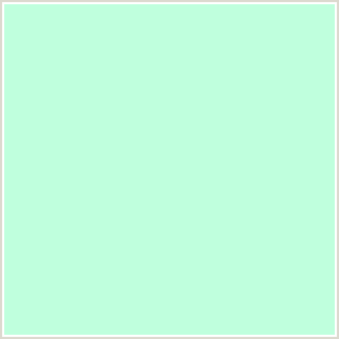 BFFFDD Hex Color Image (AERO BLUE, GREEN BLUE, MINT)